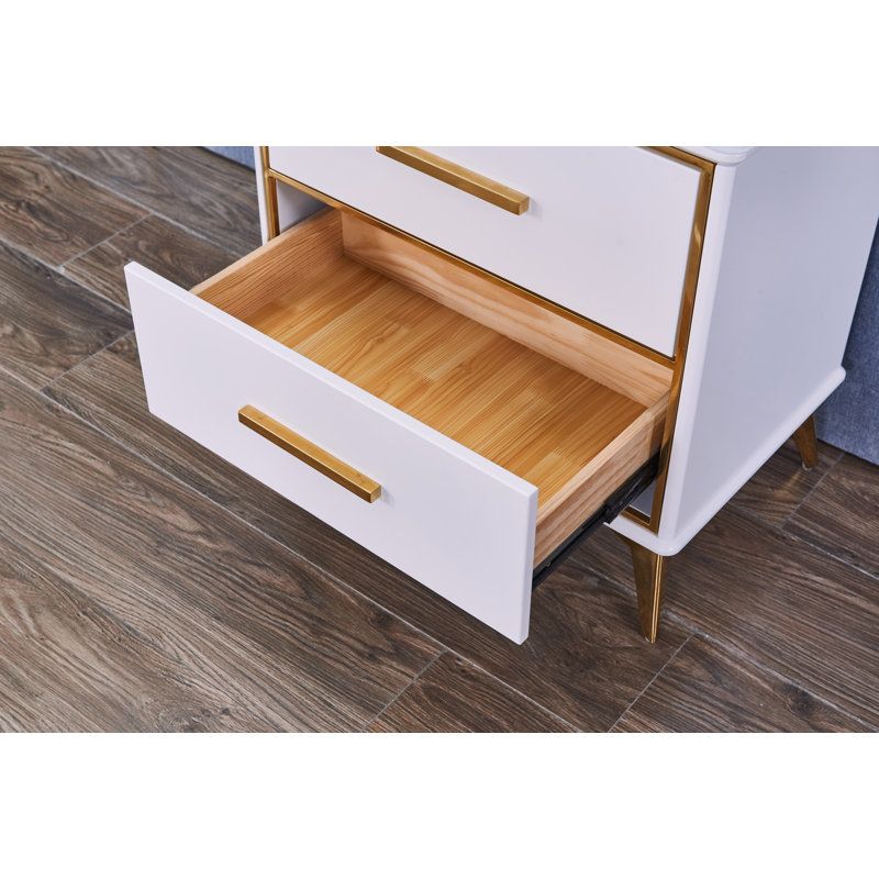 60cm W Manufactured Wood Bedside Table