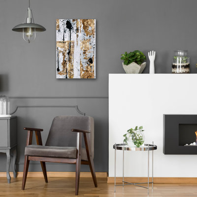 'Gold And Black Spot' by Svetlana Aleynikova Acrylic Glass Wall Art