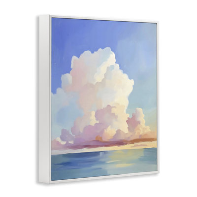 Giclée encadrée de nuages pastel sur mer, par The Prints Vibe