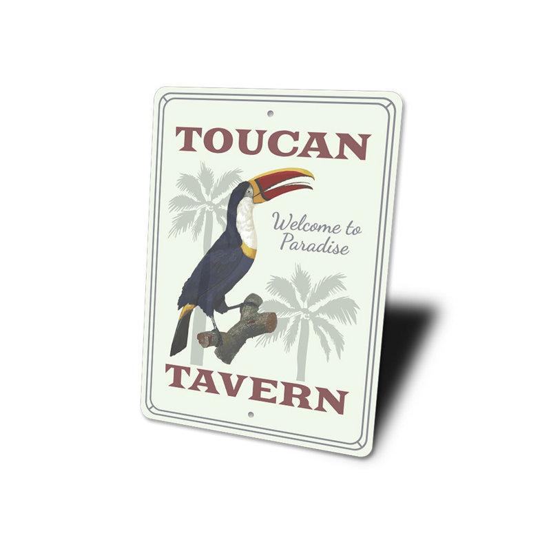 Plaque Toucan, H 18 po x l 12 po x P 0,06 po