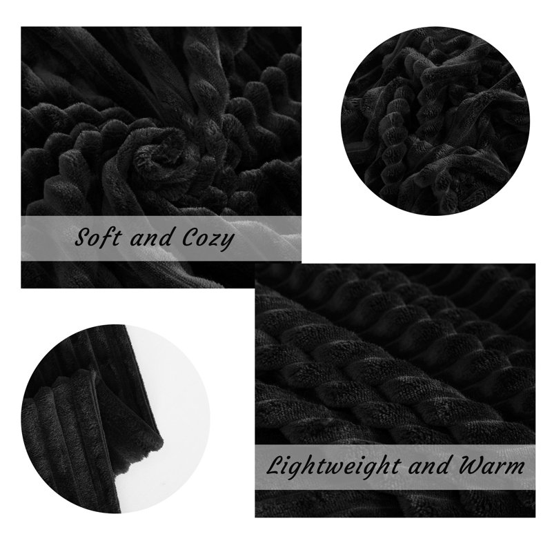 Couverture pour bébé en peluche?, Jeté, Noir