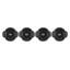 Le Creuset Enameled Cast Iron Set Of 4 Covered Mini Round Braisers, 1/3 Qt. Each, Matte Black