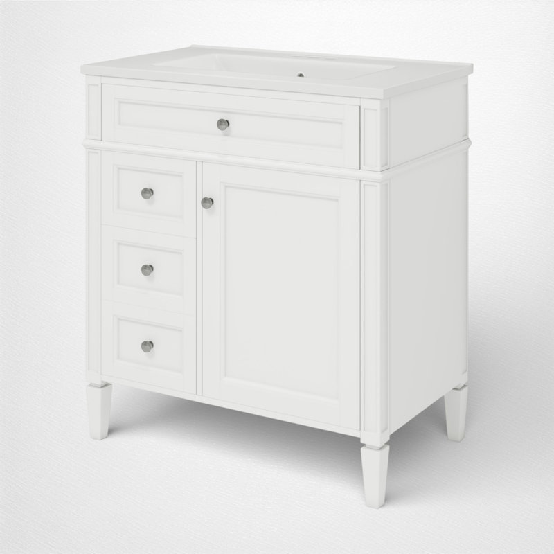 Ensemble de meuble-lavabo simple 30 po, Blanc