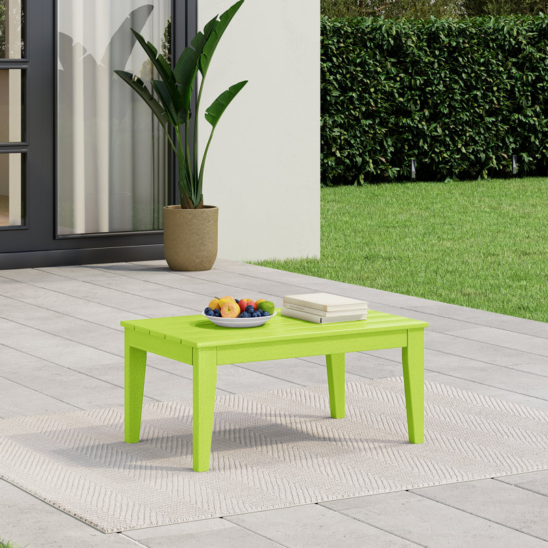 Laguna HDPE Patio Coffee Table, Lime