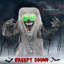 Halloween squelette loup-garou animatronique avec yeux lumineux
