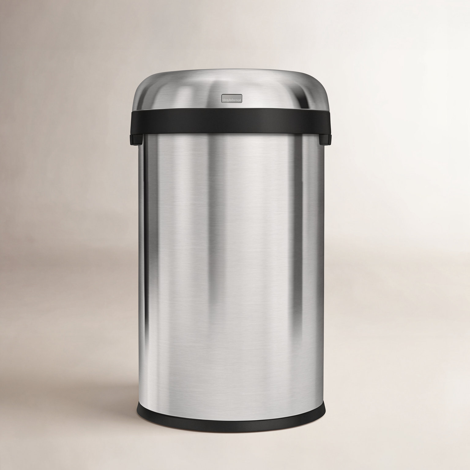 simplehuman 21gal Bullet Open Trash Can, Brushed