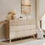 Ensemble de commode et de chaussures à 7 tiroirs en bois naturel