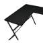 Bureau d'ordinateur en L avec support d'ordinateur, noir
