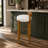 Elise Indoor Wooden Low Back Barstool, Upholstery, Set Of 2-1952908355
