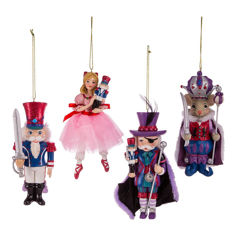 Ensemble de 4 figurines suspendues casse-noisette Suite