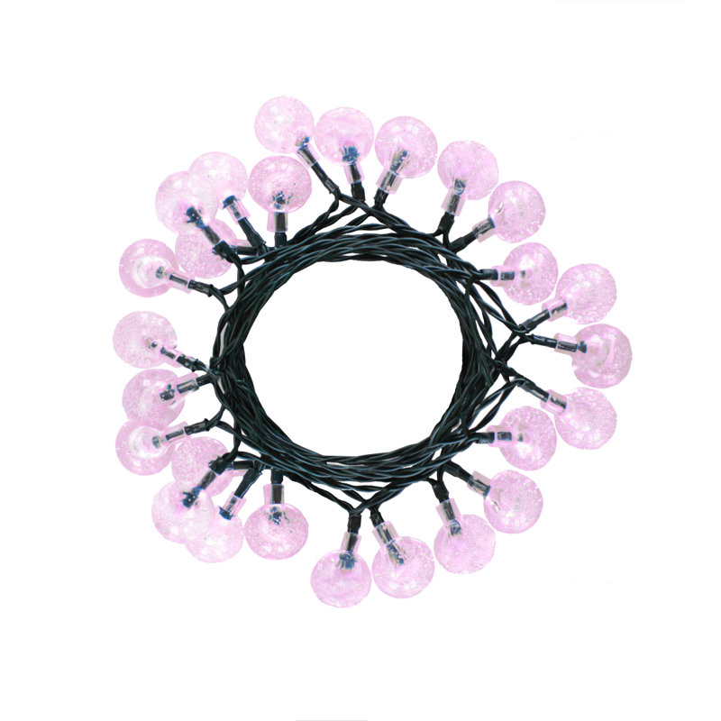 6.5 " Solar Powered Integrated LED Outdoor Hanging Light, Pink