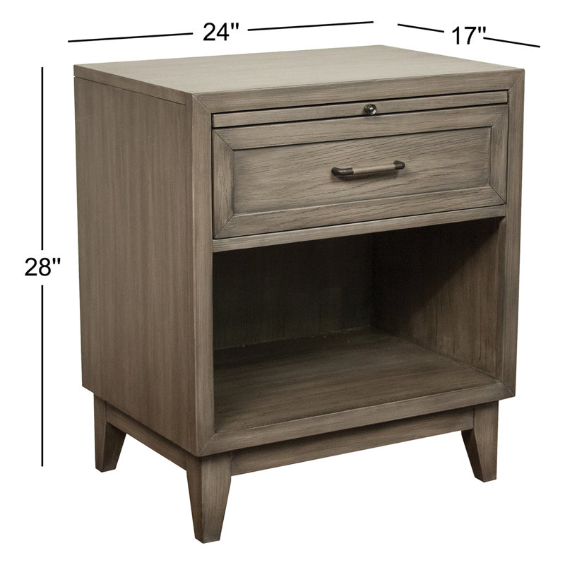 Karson 24'' W Nightstand, Gray Wash
