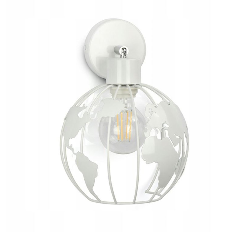 Janya Armed Sconce, White, White