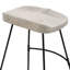 Tabouret de bar sans dossier fabriqué à la main Tiva, siège de selle en bois de manguier-88117282-88117281