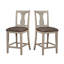 Dining Room Rustic Style Antique White 5Pc Dining Set Counter Height Table W Shelf Unique High Chairs Furniture