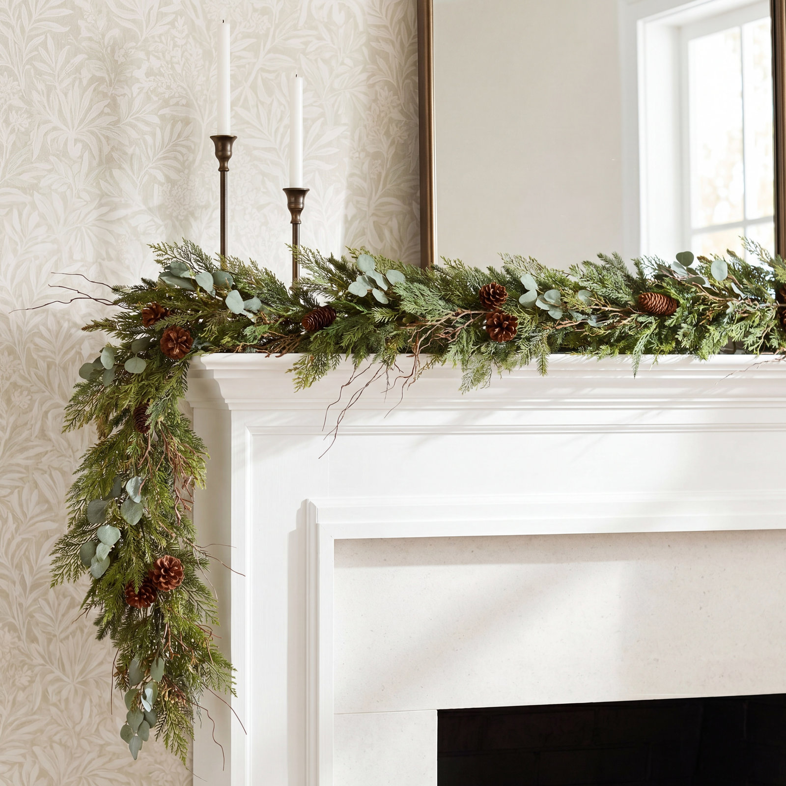 Adame 72'' in. Faux Pinecone Garland