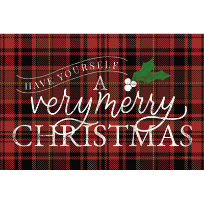 " Vintage Christmas IV Plaid " by Becky Thorns