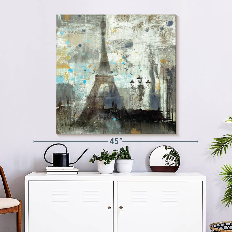 Nicci Eiffel Tower Neutral, 33" H x 33" W