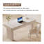 Bureau rectangulaire en granit blanc 55,12 po-130095985