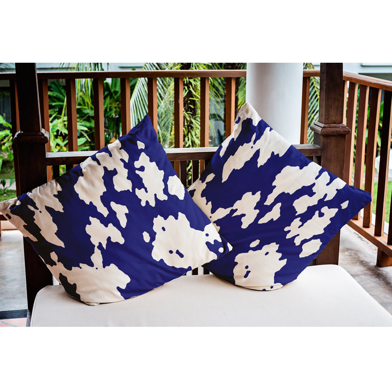 Coussin décoratif intérieur / extérieur Animal, Bleu indigo, 16 po x 16 po