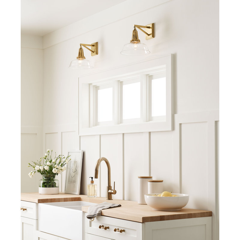 Chapman & Myers Layton 10" Sconce, White, Bronze