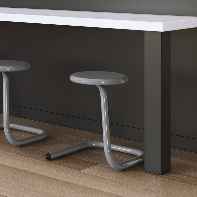 Tabouret en métal 18 po Paperclip70, Gris métallique
