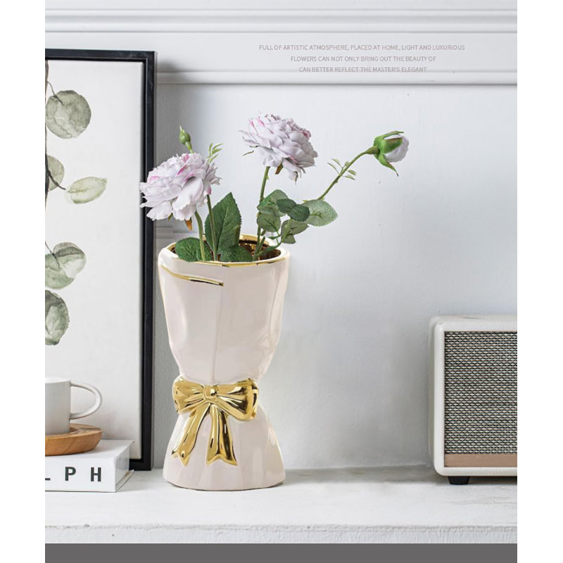 Bow Vase, Flower Vases For Table Decor
