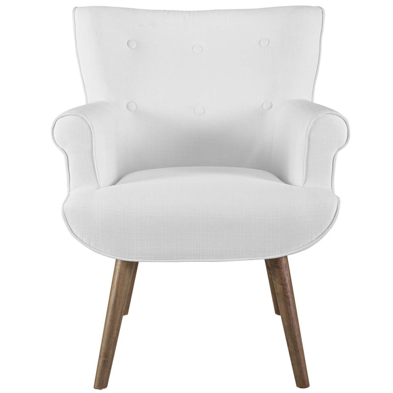 Modway Upholstered Armchair, White
