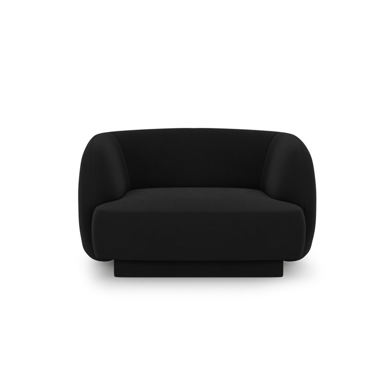Adoraim 109Cm Wide Armchair, Black Velvet