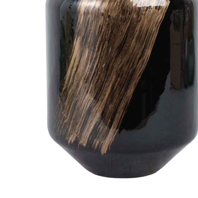 Vase contemporain en verre Swoosh, H 10 po x l 7 po x P 7 po
