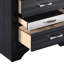 Table de chevet 3 de couleur noire pour chambre à coucher moderne - rangement et organisation efficaces pour ranger les accessoires