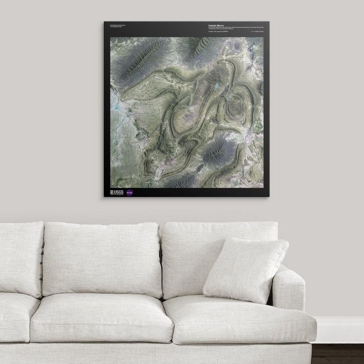 « coahuila, mexique-usg earth », impression, H 36 po x H 36 po x P 1,25 po, Toile