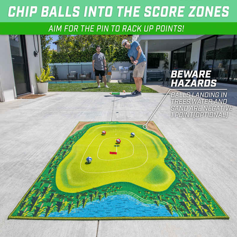 Jeu de golf GoSports Chip N 'Stick de taille moyenne - comprend 1 tapis de jeu, 8 balles de golf et un tapis d'écaillage
