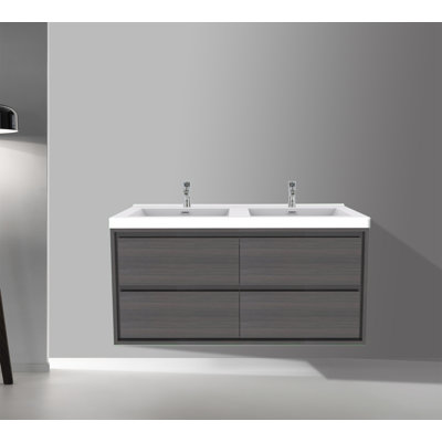 Ensemble de meuble-lavabo double mural 47 po Azden