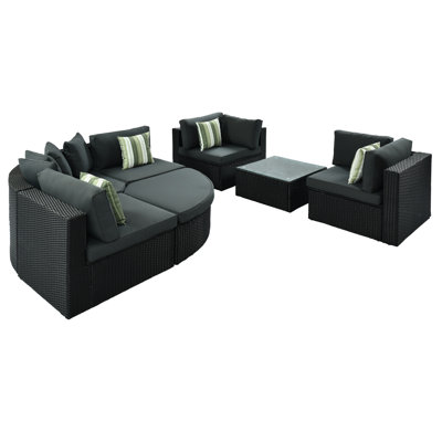 Modular Deck With Gray Cushions And Included Pillows Fade Patio For Garden