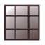 Miroir carré de style industriel avec grilles Iron Mountain