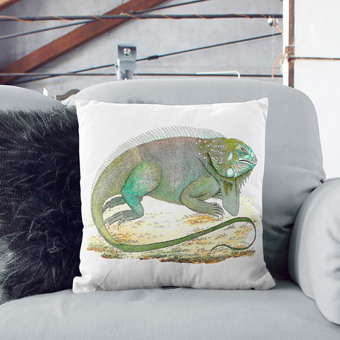 Iguana by George Shaw Cushion with Filling
