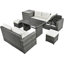Ensemble de canapé de patio en rotin PE 6 pièces avec sièges réglables, boîte de rangement et table en verre -2114980937-2114980934