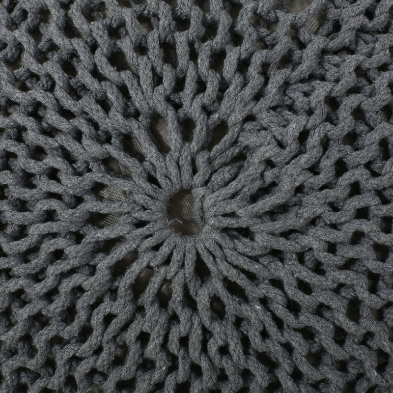 Pouf rond de 20 po de largeur, Gris