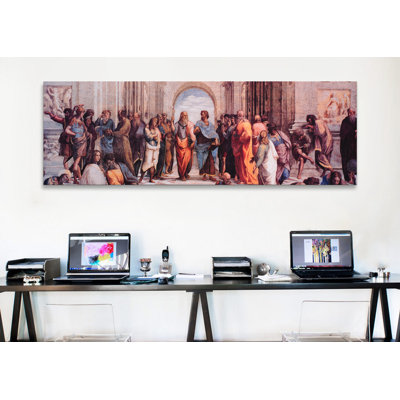 'School of Athens' (Panoramic) by Raphael Painting Print on Wrapped Canvas