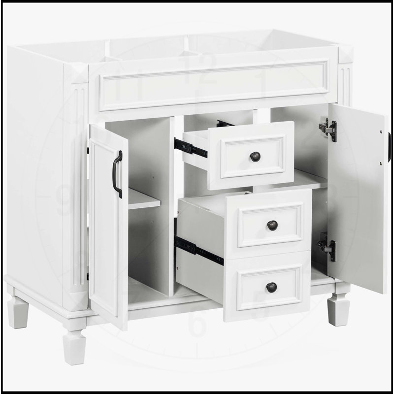 Meuble-lavabo 36 po sans lavabo supérieur, Blanc