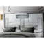 Grand lit gris, tissu, aspect contemporain de la chambre à coucher, rabattable, point de charge sans fil, lumières de lecture à DEL, haut-parleur intégré de style moderne gris, de chaque côté, place,-300416639