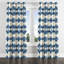 Rideaux Modern Window - rideau à œillets Ikat Blue Horizon - 1 panneau-345187243-345187244