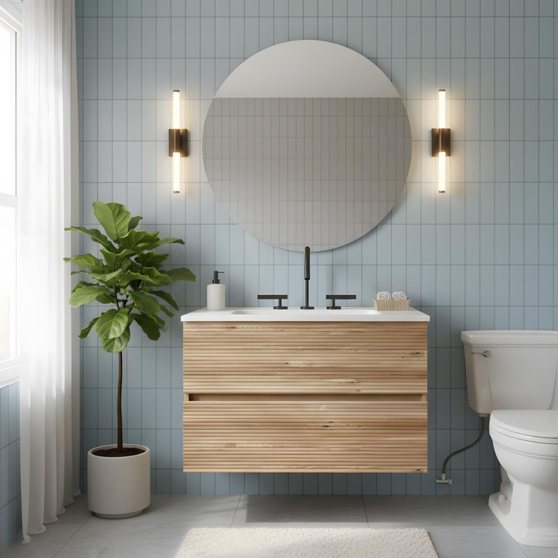 Modern Bathroom Large Storage Vanity