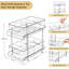 2-Tier Bathroom Organizer With Dividers, Clear Under Sink And Pull-Out Cabinet Organizer For Kitchen And Pantry Storage