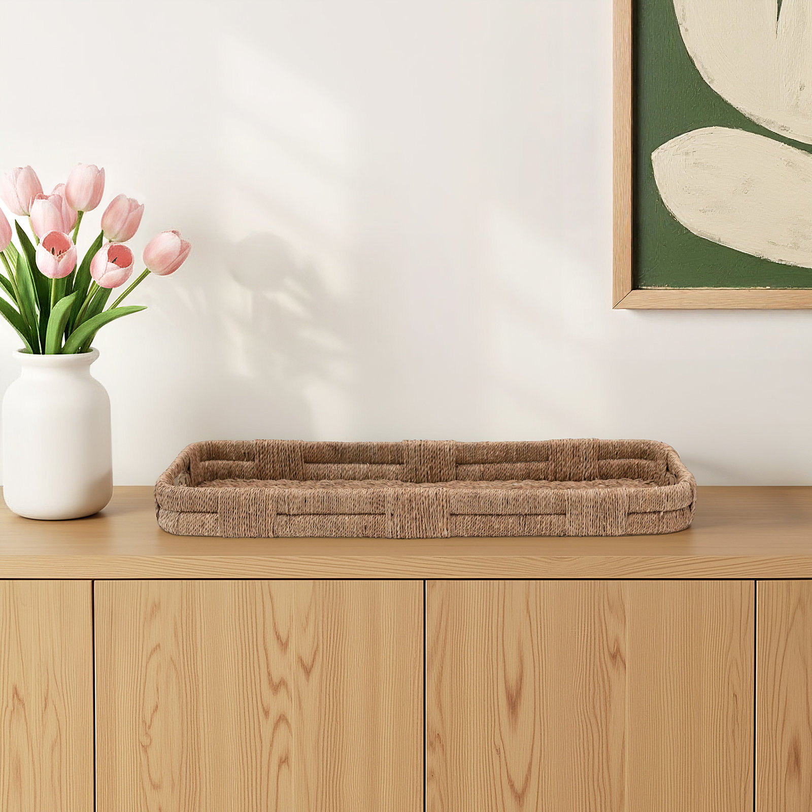 Stanmore Wicker Tray - Set of 1