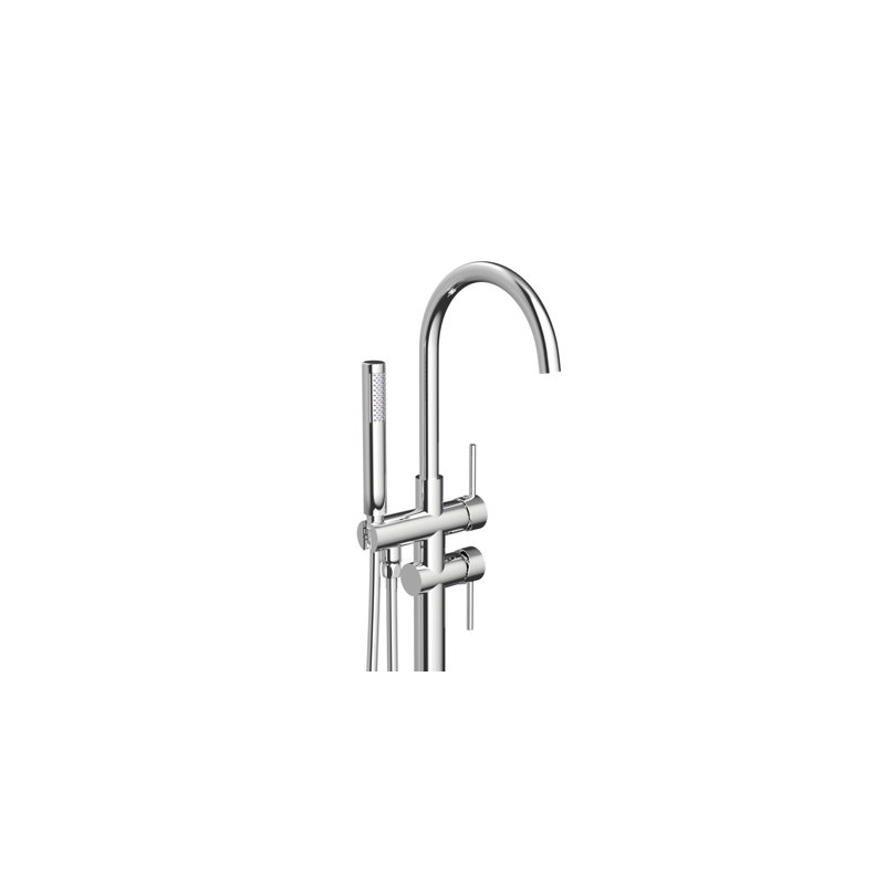 Badeloft 45.2" Freestanding Bathtub Faucet with Hand Shower AT-01-PC in Polished Chrome, Polished Chrome