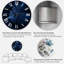 Feuilles tropicales en bleu classique - Horloge murale tropicale-1087864121