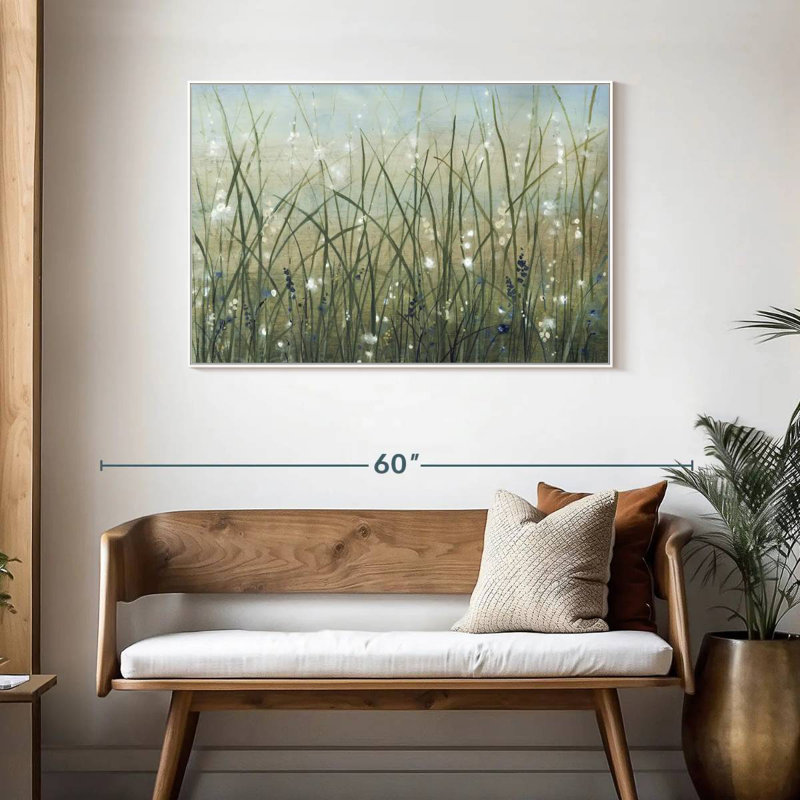 Meadow Bliss II, Cadre flottant blanc, 43 po x 29 po