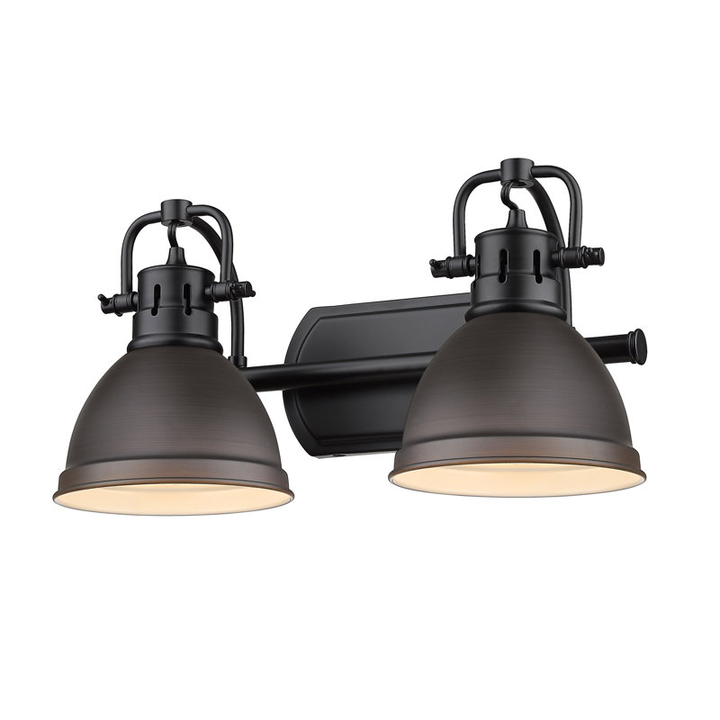 Lyndee 2 - Light Dimmable Vanity Light, Rubbed Bronze, Matte Black